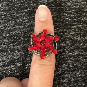 Elegant Red Crystal Ring